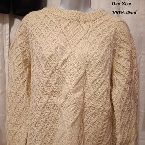 Handmade in Ireland Wool Cream Sweater